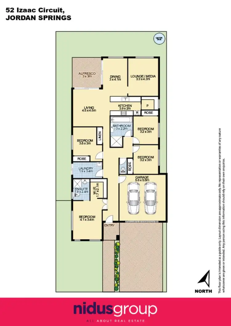 Floorplan of Homely house listing, 52 Izaac Circuit, Jordan Springs NSW 2747