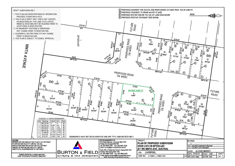 Floorplan of Homely land listing, 105 Ninth Avenue, Austral NSW 2179
