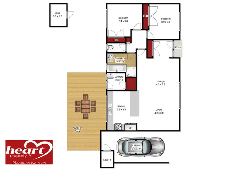 Floorplan of Homely unit listing, 13/11 Trood Street, Sale VIC 3850