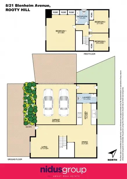 Floorplan of Homely townhouse listing, 8/21 Blenheim Avenue, Rooty Hill NSW 2766