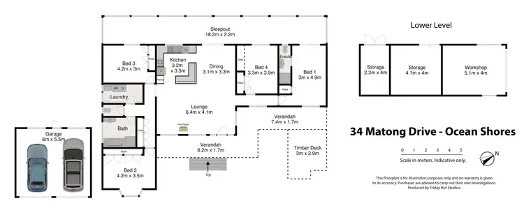Floorplan of Homely house listing, 34 Matong Drive, Ocean Shores NSW 2483