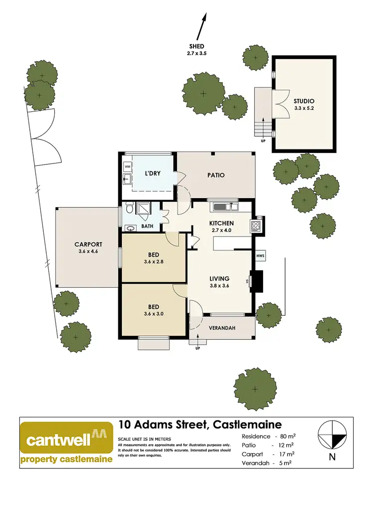 Floorplan of Homely house listing, 10 Adams Street, Castlemaine VIC 3450