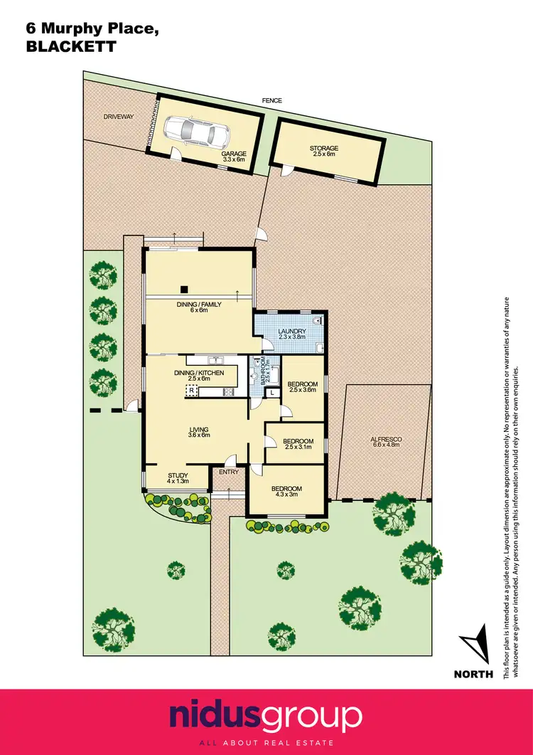 Floorplan of Homely house listing, 6 Murphy Place, Blackett NSW 2770