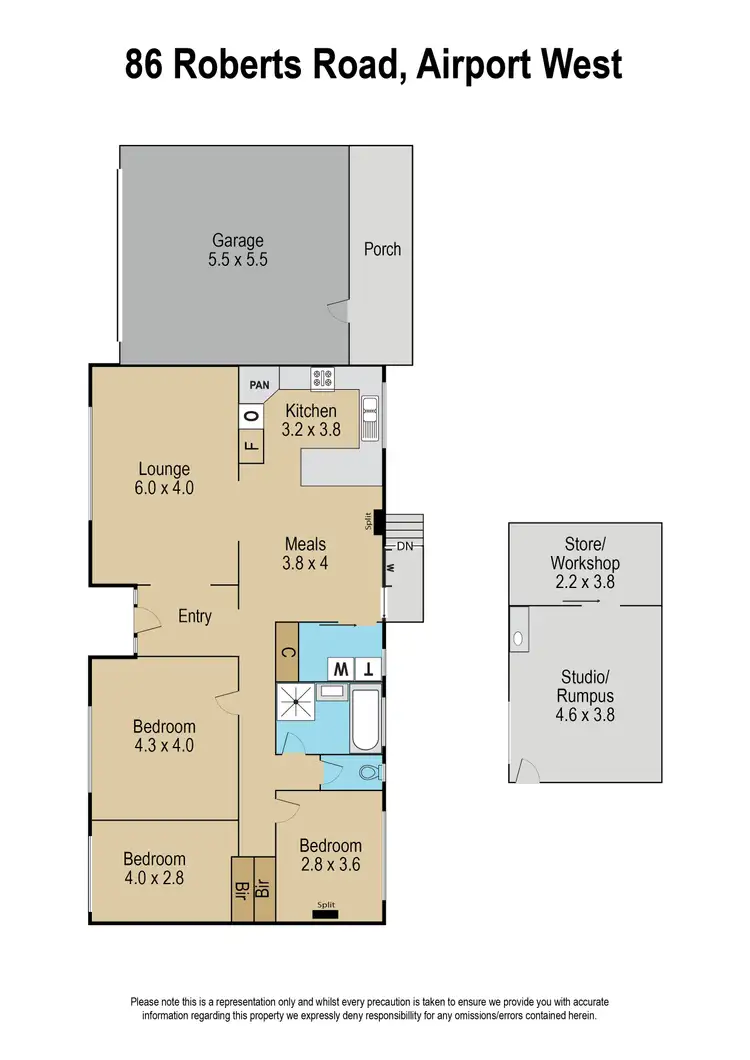 Floorplan of Homely house listing, 86 Roberts Road, Airport West VIC 3042