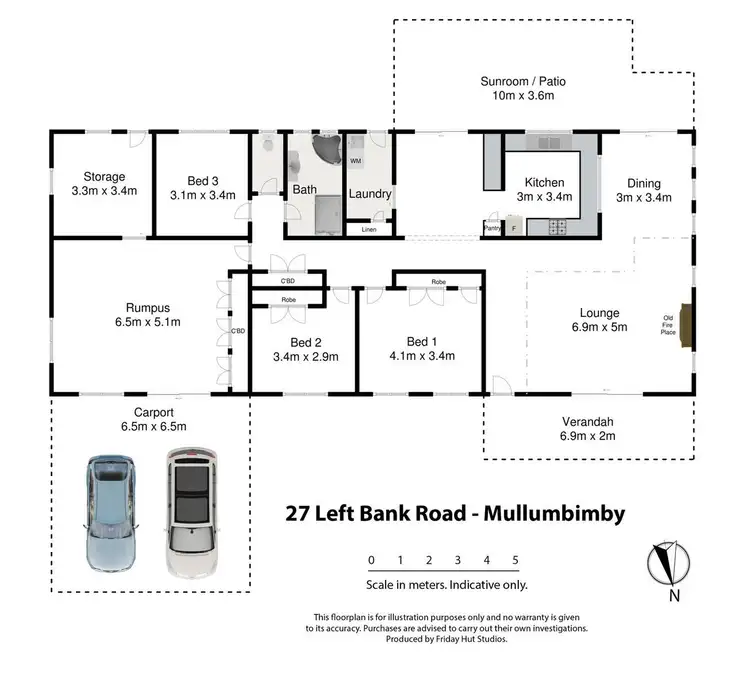 Floorplan of Homely rural property listing, 27 Left Bank Road, Mullumbimby NSW 2482