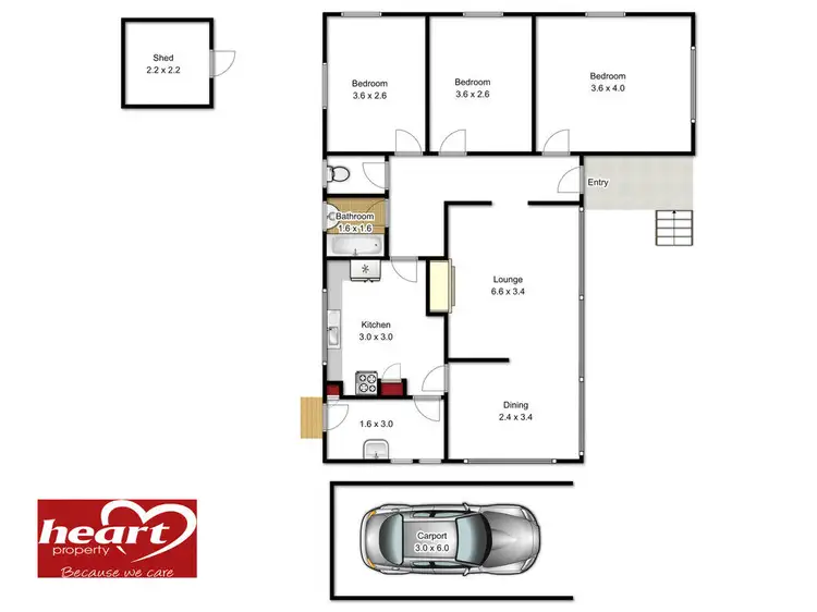 Floorplan of Homely house listing, 22 Stead Street, Sale VIC 3850