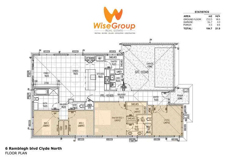 Floorplan of Homely house listing, 6 Ramlegh Boulevard, Clyde North VIC 3978