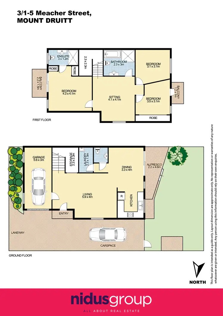 Floorplan of Homely townhouse listing, 3/1 Meacher Street, Mount Druitt NSW 2770