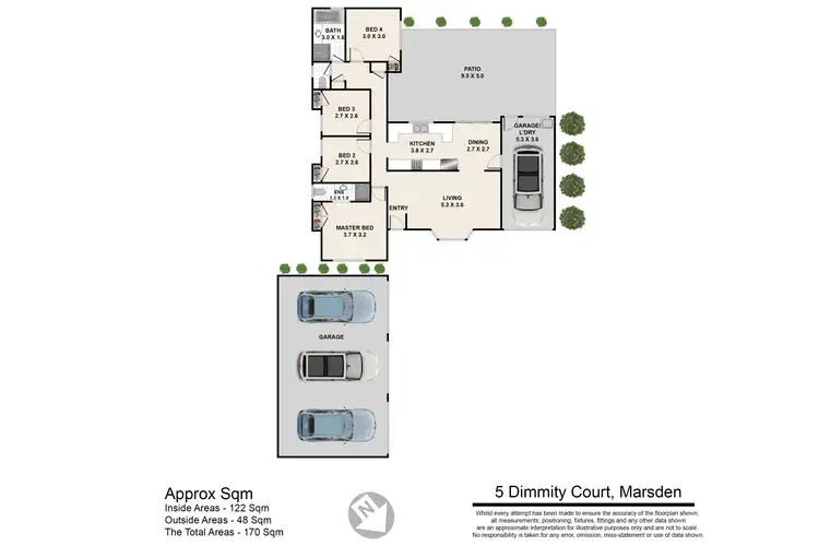 Floorplan of Homely house listing, 5 Dimmity Court, Marsden QLD 4132
