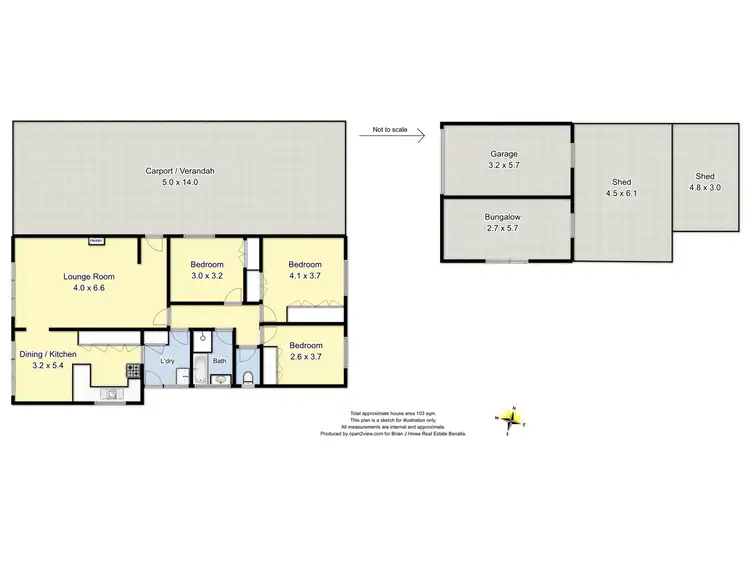 Floorplan of Homely house listing, 6 Cook Street, Benalla VIC 3672