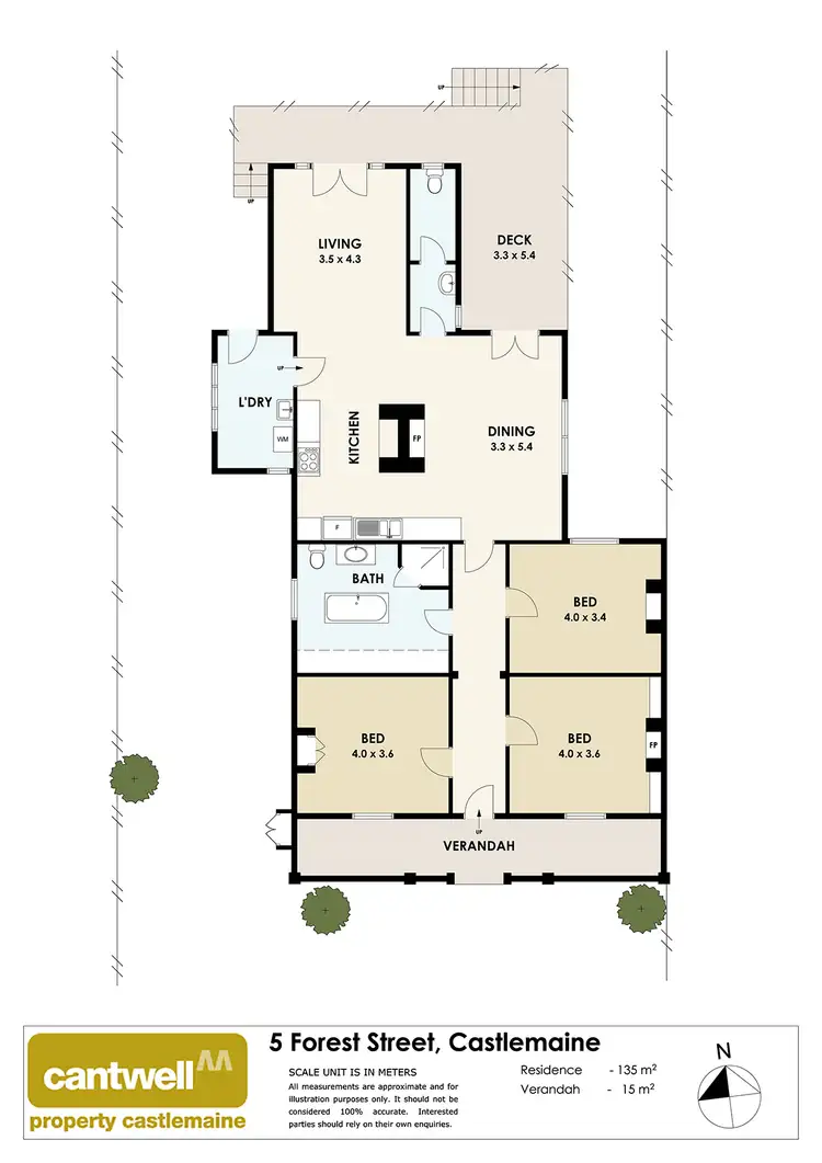 Floorplan of Homely house listing, 5 Forest Street, Castlemaine VIC 3450