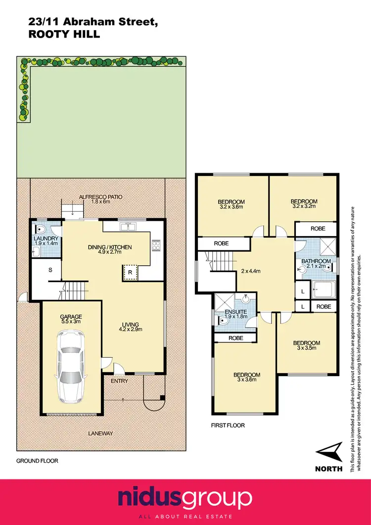 Floorplan of Homely townhouse listing, 23/11 Abraham Street, Rooty Hill NSW 2766