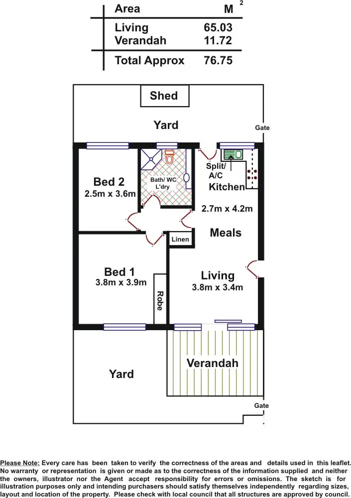 Floorplan of Homely apartment listing, 8/341 Sir Donald Bradman Drive, Brooklyn Park SA 5032
