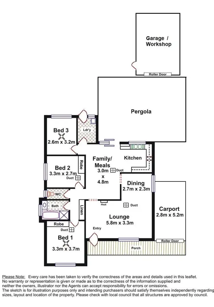 Floorplan of Homely house listing, 11 Woolford Place, Pooraka SA 5095
