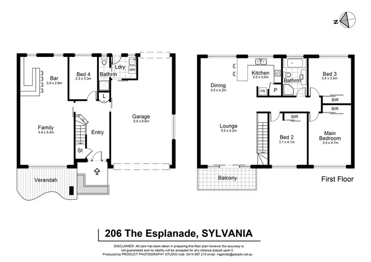 Floorplan of Homely house listing, 206 The Esplanade, Sylvania NSW 2224