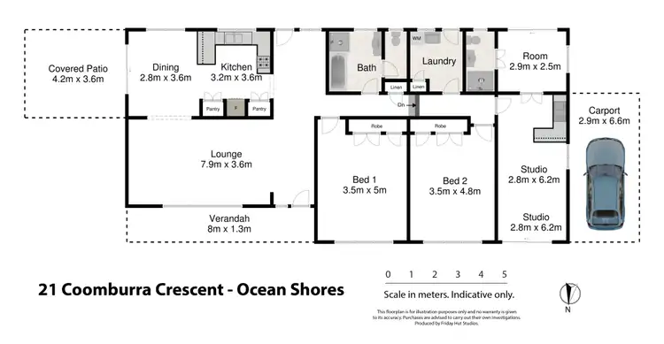 Floorplan of Homely house listing, 21 Coomburra Crescent, Ocean Shores NSW 2483