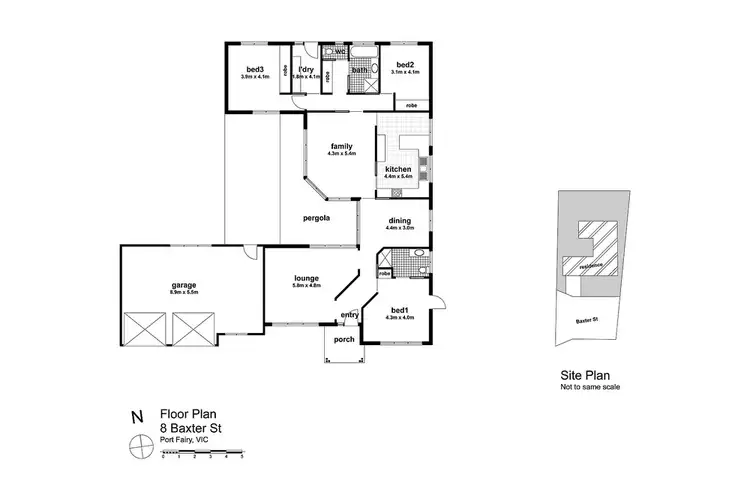 Floorplan of Homely house listing, 8 Baxter Street, Port Fairy VIC 3284