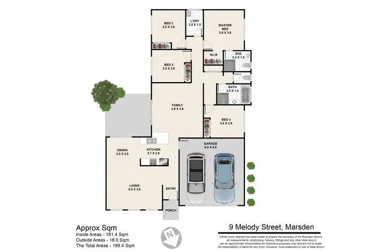 Floorplan of Homely house listing, 9 Melody Street, Marsden QLD 4132