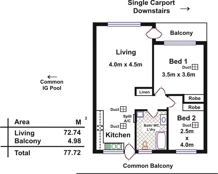 Floorplan of Homely unit listing, 27/9 Elmo Avenue, Westbourne Park SA 5041