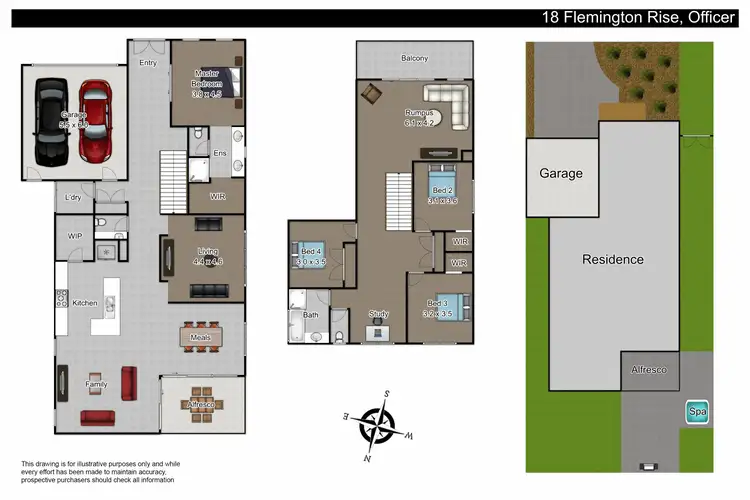 Floorplan of Homely house listing, 18 Flemington Rise, Officer VIC 3809