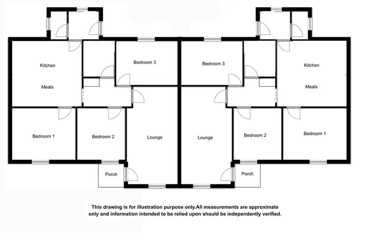 Floorplan of Homely semi-detached listing, 24 Playford Street, Millicent SA 5280