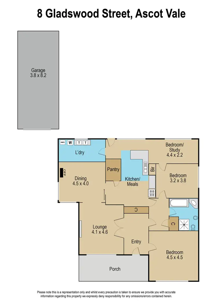 Floorplan of Homely house listing, 8 Gladswood Street, Ascot Vale VIC 3032