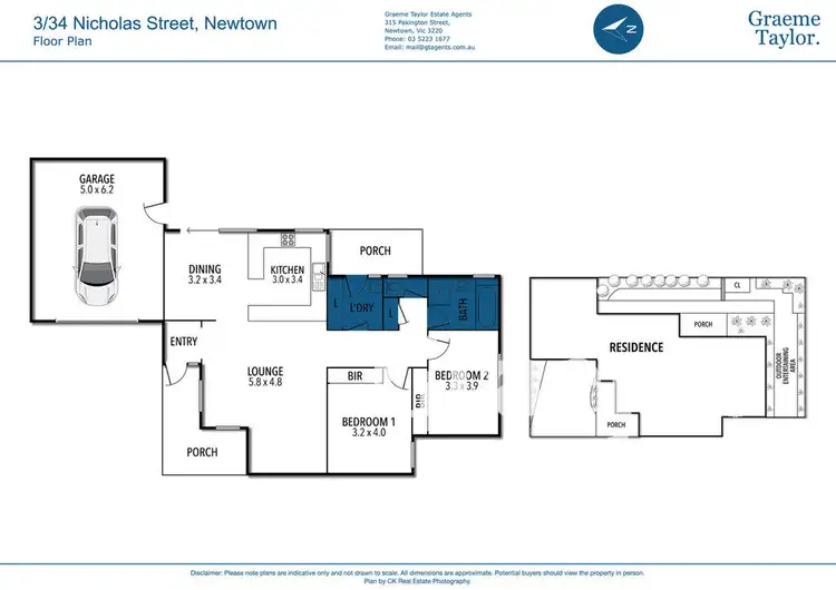 Floorplan of Homely townhouse listing, 3/34 Nicholas Street, Newtown VIC 3220