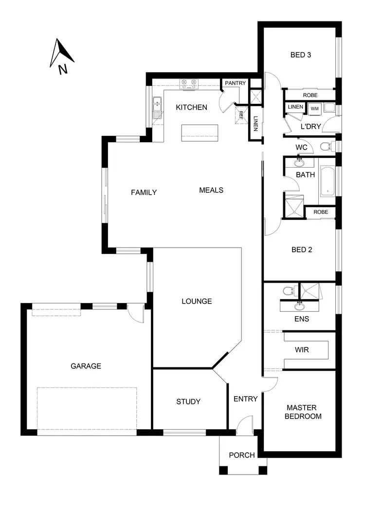 Floorplan of Homely house listing, 34 Hummingbird Boulevard, Tarneit VIC 3029