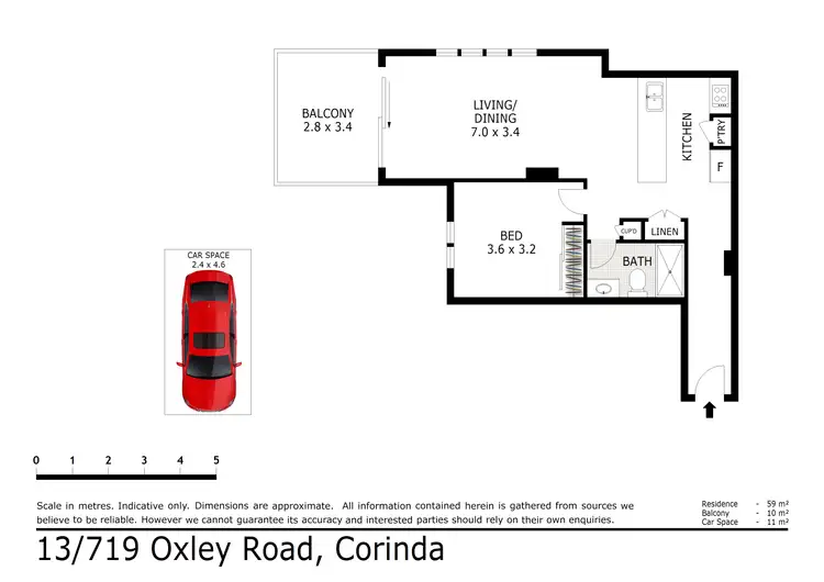 Floorplan of Homely unit listing, 13/719 Oxley Road, Corinda QLD 4075