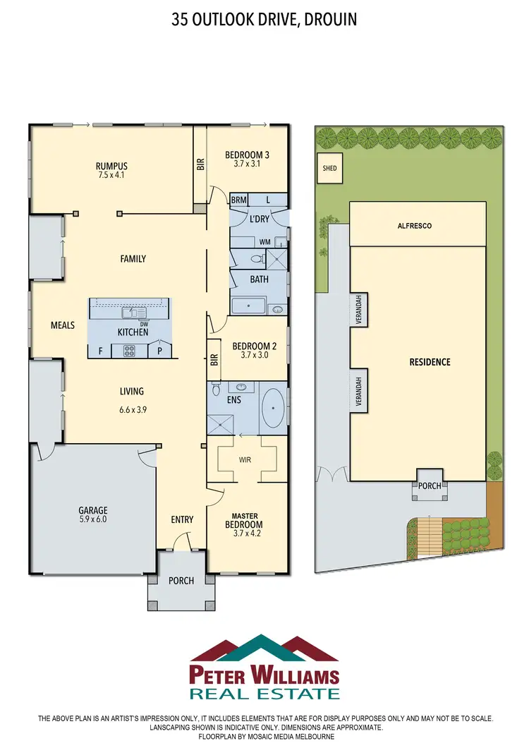 Floorplan of Homely house listing, 35 Outlook Drive, Drouin VIC 3818