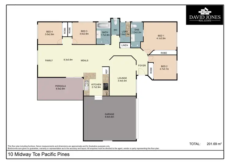 Floorplan of Homely house listing, 10 Midway Terrace, Pacific Pines QLD 4211