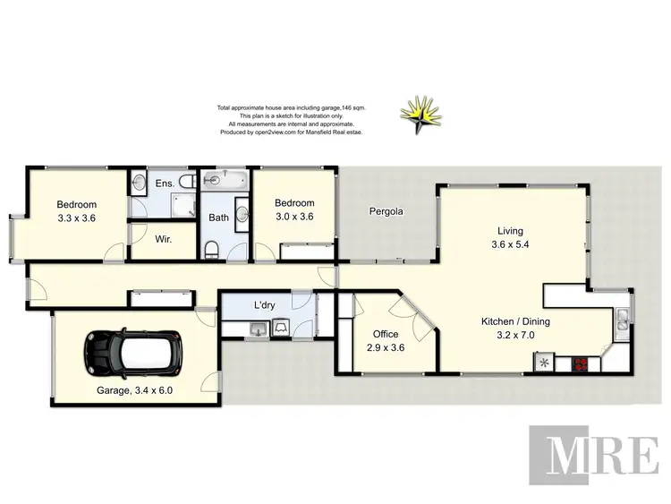 Floorplan of Homely house listing, 66B Highett Street, Mansfield VIC 3722