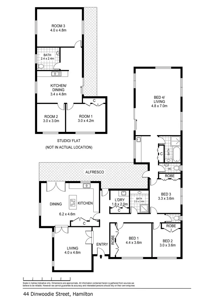 Floorplan of Homely house listing, 44 Dinwoodie Street, Hamilton VIC 3300