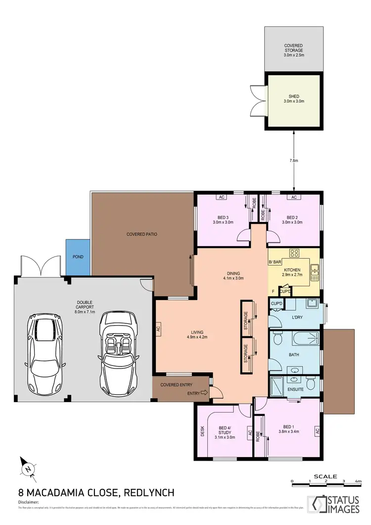 Floorplan of Homely house listing, 8 Macadamia Close, Redlynch QLD 4870