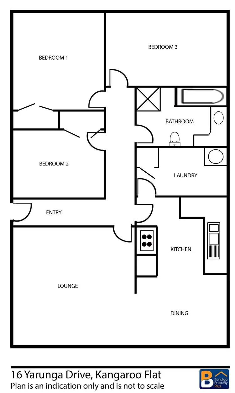Floorplan of Homely house listing, 16 Yarunga Drive, Kangaroo Flat VIC 3555