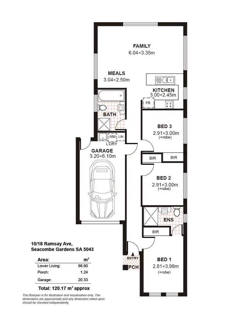 Floorplan of Homely house listing, 2A Kurrajong Place, Seacombe Gardens SA 5047