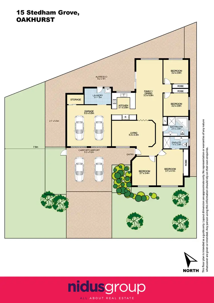 Floorplan of Homely house listing, 15 Stedham Grove, Oakhurst NSW 2761