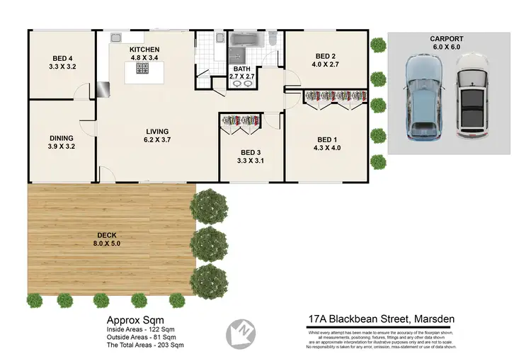 Floorplan of Homely house listing, 17A Blackbean Street, Marsden QLD 4132