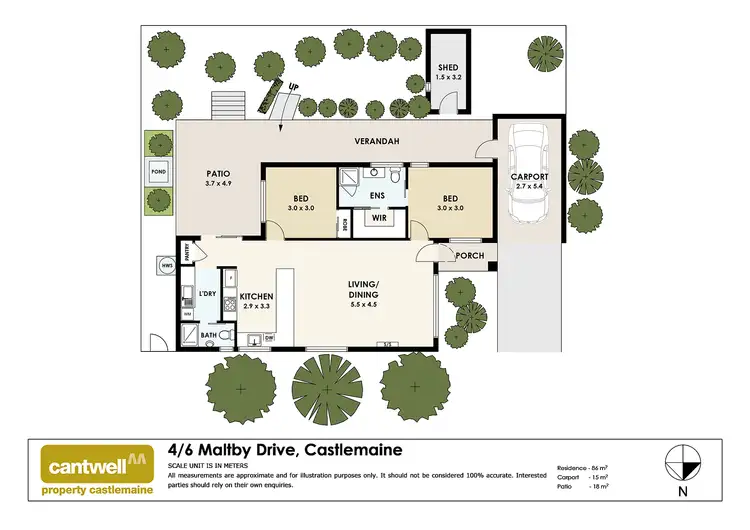 Floorplan of Homely townhouse listing, 4/6 Maltby Drive, Castlemaine VIC 3450