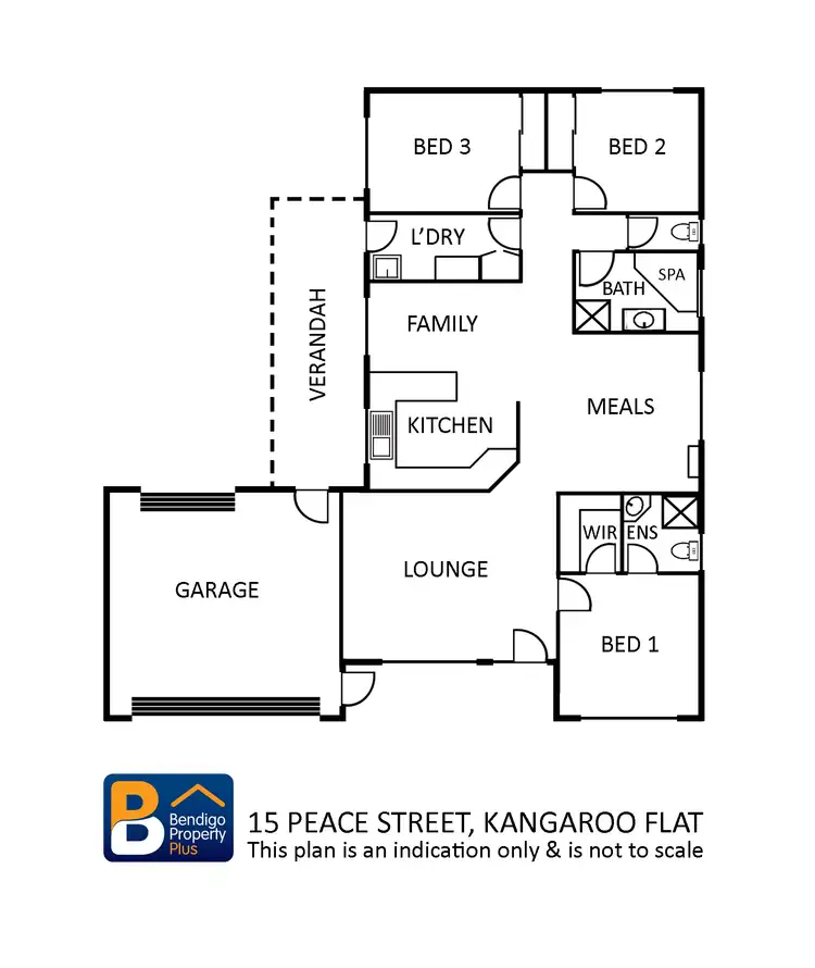 Floorplan of Homely house listing, 15 Peace Street, Kangaroo Flat VIC 3555