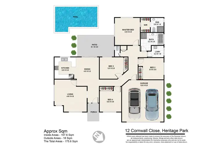 Floorplan of Homely house listing, 12 Cornwall Close, Heritage Park QLD 4118