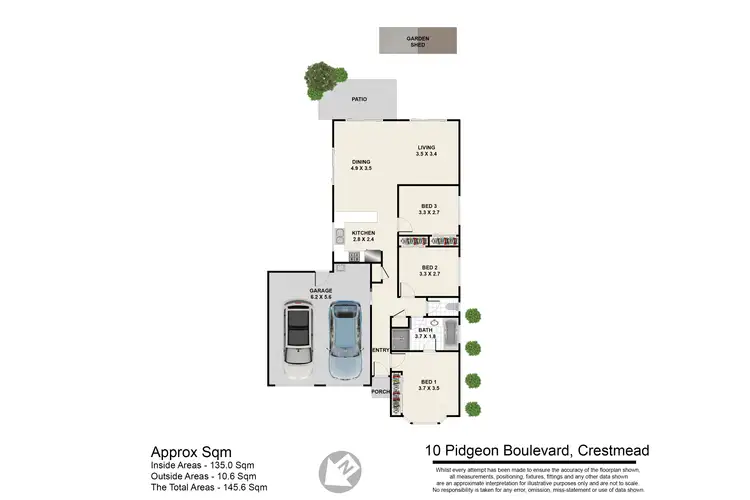 Floorplan of Homely house listing, 10 Pidgeon Bvd, Crestmead QLD 4132