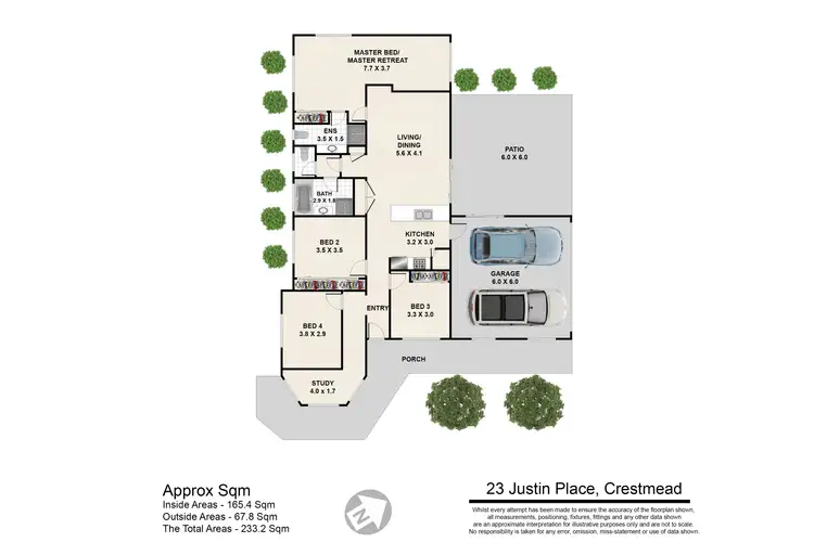 Floorplan of Homely house listing, 23 Justin Place, Crestmead QLD 4132