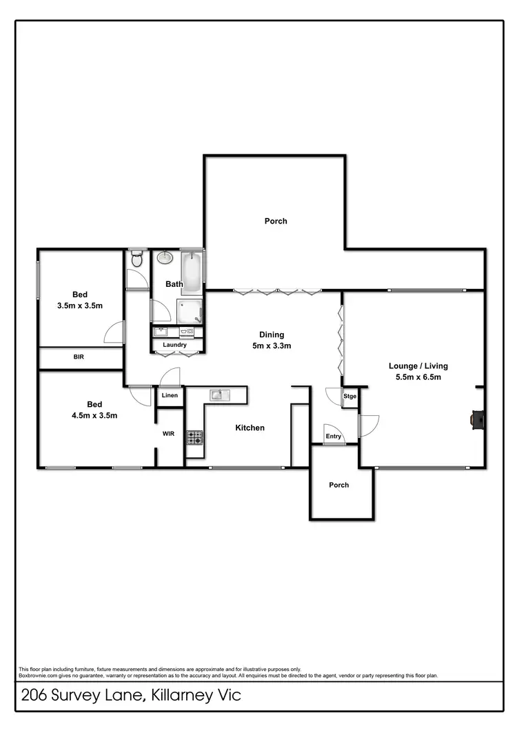 Floorplan of Homely house listing, 206 Survey Lane, Killarney VIC 3283