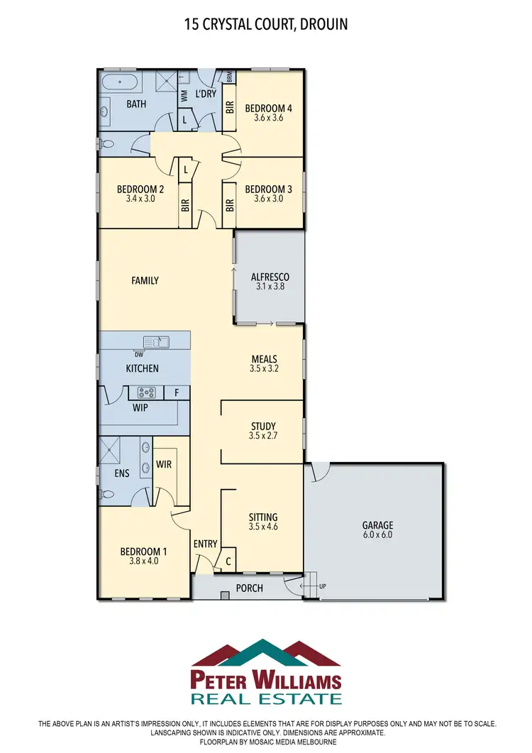 Floorplan of Homely house listing, 15 Crystal Court, Drouin VIC 3818