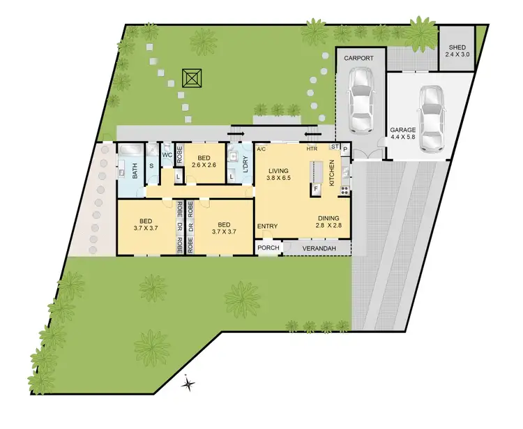 Floorplan of Homely house listing, 15 Everett Close, Herne Hill VIC 3218