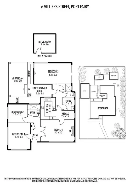 Floorplan of Homely house listing, 6 Villiers Street, Port Fairy VIC 3284