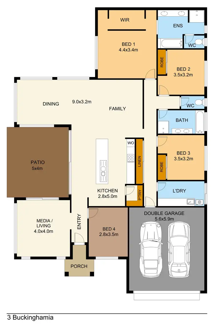 Floorplan of Homely house listing, 3 Buckinghamia Close, Redlynch QLD 4870