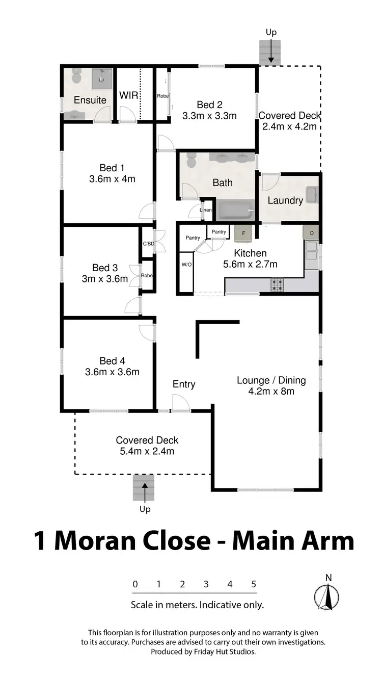 Floorplan of Homely rural property listing, 1 Moran Close, Main Arm NSW 2482