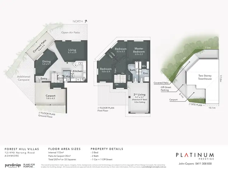 Floorplan of Homely townhouse listing, 12/490 NERANG ROAD, Ashmore QLD 4214